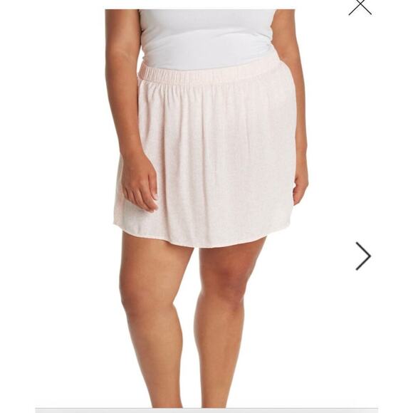 NWT ABOUND High/low Printed Skirt In White- Pink Mini Moo Size small - Picture 1 of 5